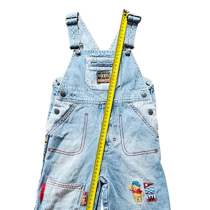 Vtg Winnie-the-Pooh Skipper Pooh Shortalls (sz 2)