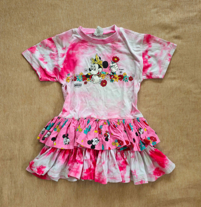🔐 Vtg Americanwear Minnie Mouse Tie Dye Dress (Sz 6) (~90s)