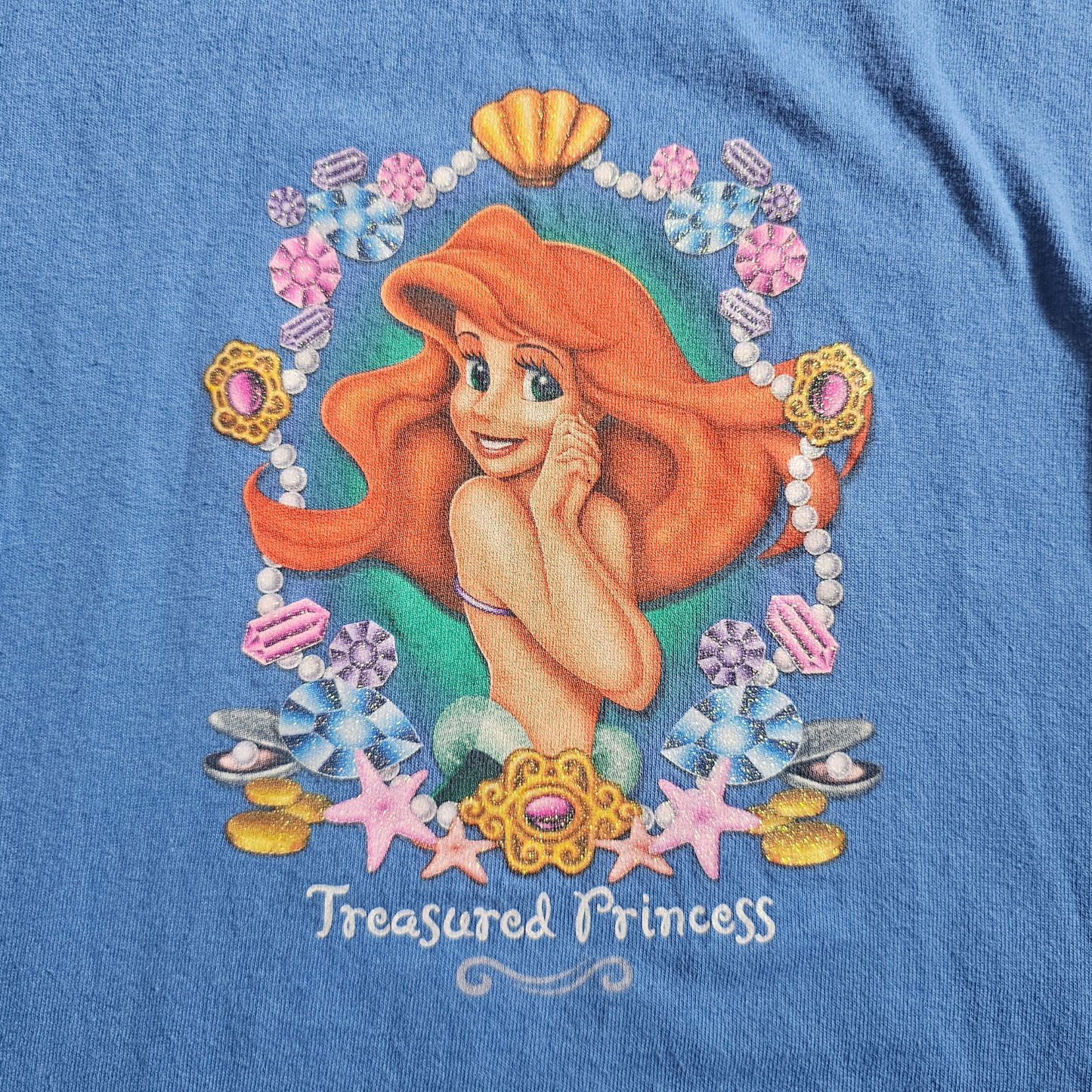 Vtg Disney Store The Little Mermaid Ariel Shirt (Sz 8) (~00s)