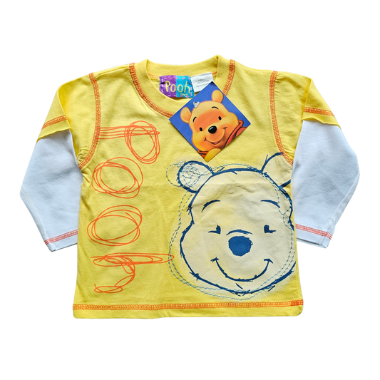 Disney Winnie-the-Pooh Yellow Long Sleeve *NOS* (12-18m / Sz 1.5)